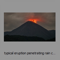 typical eruption penetrating rain clouds